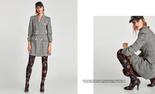 Prachtige over de knie laarzen met opvallende print van Zara, Kleding | Dames, Schoenen, Nieuw, Hoge laarzen, Zwart, Verzenden