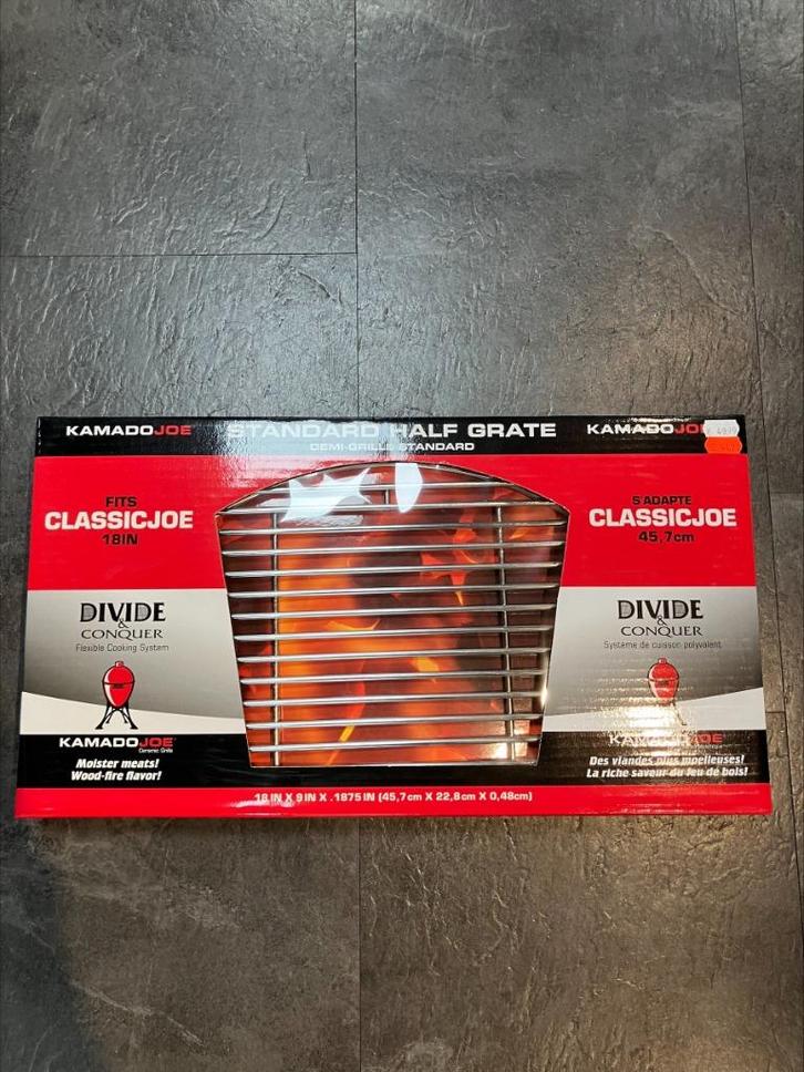 Kamado Joe Half Moon Cooking Grate rvs rooster (nog 4 op=op), Tuin en Terras, Barbecue-accessoires, Nieuw, Ophalen of Verzenden