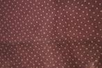paarse stof met roze puntjes., Overige materialen, 120 cm of meer, Paars, Nieuw