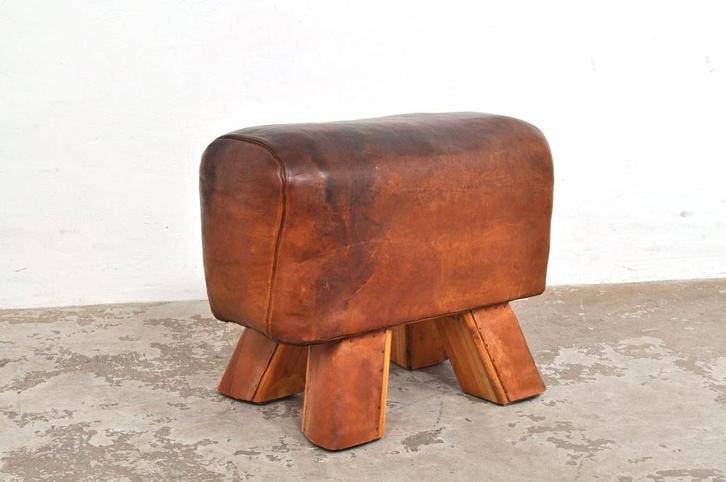 Vintage turnbok kruk voetenbankje jaren 30 EYECATCHER, Huis en Inrichting, Krukjes, Gebruikt, Overige materialen, Ophalen of Verzenden