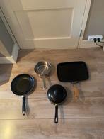 Pakket met pannen, Ophalen of Verzenden, Gebruikt, Rvs, Pannenset