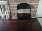 Klapstoel aangeboden voor schappelijke prijs, Huis en Inrichting, Stoelen, Ophalen, Kunststof, Gebruikt, Zwart