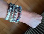 4 armbandjes bedel, Ophalen of Verzenden, Zo goed als nieuw, Zilver, Overige materialen