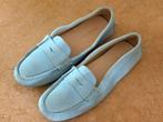 Pastelblauwe suède gommino loafers - Isabel Bernard – Mt 40, Blauw, Instappers, Isabel Bernard, Ophalen of Verzenden