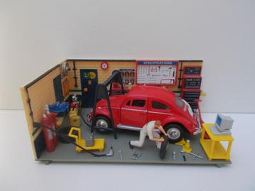 5416 VW Volkswagen Kever Garage Diorama Mini-Rama 1:43 beschikbaar voor biedingen
