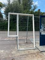 Buitendeur met kozijn + raam en glas, Gebruikt, Raamkozijn, Inclusief glas, Hout