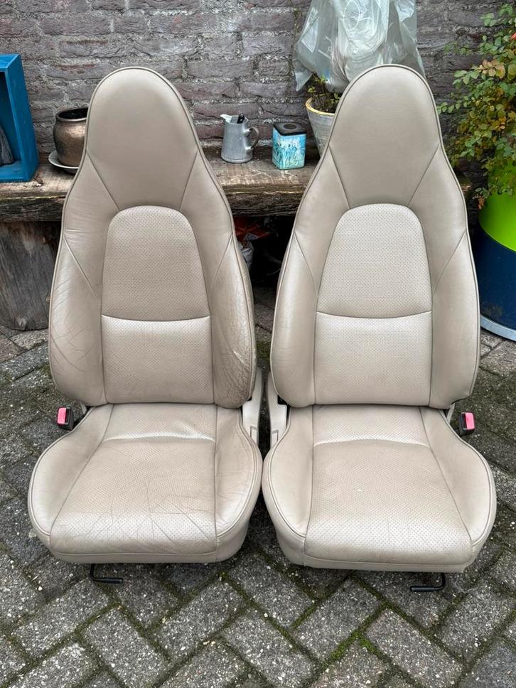 Mazda MX-5 Beige Lederen Stoelen | NETTE STAAT, Auto-onderdelen, Interieur en Bekleding, Mazda, Ophalen of Verzenden