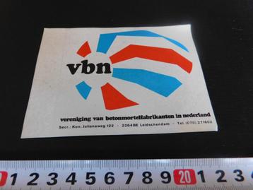sticker Leidschendam VBN ver. van betonmortelfabrikanten  beschikbaar voor biedingen