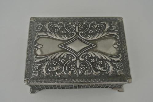 vintage zilverkleurig sieradendoosje Japan, Antiek en Kunst, Antiek | Woonaccessoires, Ophalen of Verzenden