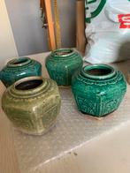 4 Antieke chinese gember potjes, Antiek en Kunst, Ophalen of Verzenden