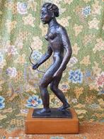 Mooi origineel zwaar oud beeld van een naakte vrouw 36,6 cm., Antiek en Kunst, Antiek | Koper en Brons, Ophalen of Verzenden, Brons