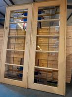 Set schuif / en-suite deuren met glas in lood 190x145cm., Ophalen