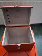 Houten platenkoffer met 60 singles - zie omschrijving, Gebruikt, Verzenden, Pop, Overige typen