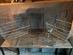IJZEREN BOODSCHAPPENMANDEN JAREN 70 DRAADMANDEN SET MANDEN, Huis en Inrichting, Woonaccessoires | Schalen en Manden, Overige materialen