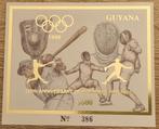 Guyana 1993 Olympic GOLD 125th Aniversary of Baseball, Verzenden, Postfris, Zuid-Amerika