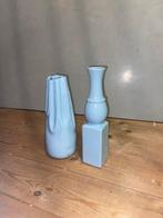 Blauwe vazen set, 50 tot 75 cm, Blauw, Aardewerk of Porselein, Ophalen of Verzenden