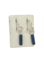 Zilveren oorbellen, oorhangers, met lapis lazuli., Hangers, Zo goed als nieuw, Info@nynkegardenier.nl, Met edelsteen