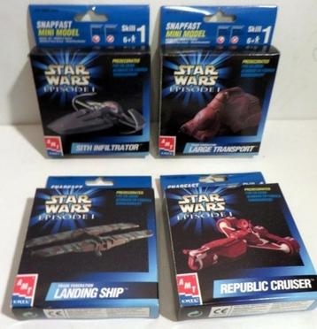 4 Star Wars snapfast mini modellen beschikbaar voor biedingen