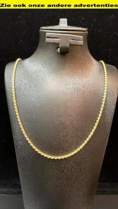 14k Gouden Rope Ketting 3gram (Nieuw) 60cm lang-2mm, Sieraden, Tassen en Uiterlijk, Kettingen, Nieuw, Goud, Geel, Verzenden