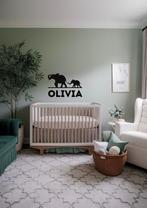 Naamsticker met olifantjes – babykamer – gepersonaliseerd vi, Verzenden, Nieuw, Sticker