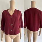 Dames crop top bloes blouse kraag oversized tuniek jurk S M, Ophalen of Verzenden, Nieuw, Maat 36 (S), Rood