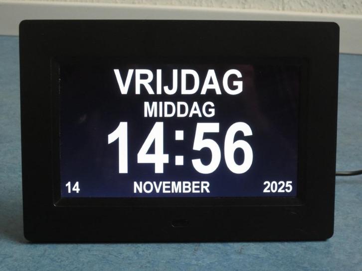 Digitale senioren klok dementie klok - zwart, Diversen, Verpleegmiddelen, Gebruikt, Ophalen of Verzenden