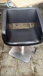 Kappersstoel / Damesstoel Zwart, Gebruikt, Zwart, Leer, Ophalen of Verzenden