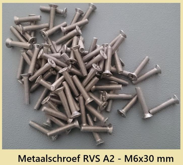 Nieuwe RVS A2 metaalschroeven M6x30, M6x40. € 0,12, Watersport en Boten, Accessoires en Onderhoud, Nieuw, Overige typen, Ophalen of Verzenden