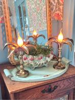 Hollywood regency stijl Palmboom Lampen Set Willy Daro, Huis en Inrichting, Lampen | Tafellampen, Gebruikt, Ophalen of Verzenden