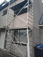 Smalle steiger(73cm) werkhoogte 10,20m, Ophalen, Gebruikt, Rolsteiger of Kamersteiger, 5 meter of hoger