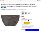 Grote bloempot vaas Capri ovaal antraciet 59 breed 34 hoog, Huis en Inrichting, Woonaccessoires | Vazen, Overige materialen, Overige kleuren