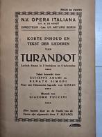 Turandot - Korte Inhoud en Tekst der Liederen, Ophalen of Verzenden, Gelezen, Artiest, Giacomo Puccini