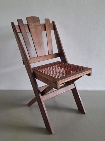 vintage design Volharding houten klap-stoel vouwstoel beschikbaar voor biedingen