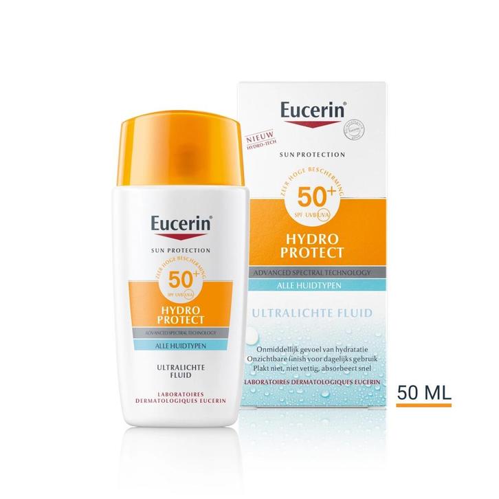 Eucerin Sun Hydro Protect Ultralichte Fluid SPF50+ 50ml, Sieraden, Tassen en Uiterlijk, Uiterlijk | Gezichtsverzorging, Nieuw