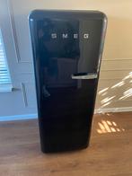 SMEG koelvriescombinatie zwart, 150 tot 200 liter, Met aparte vriezer, Ophalen of Verzenden, Zo goed als nieuw