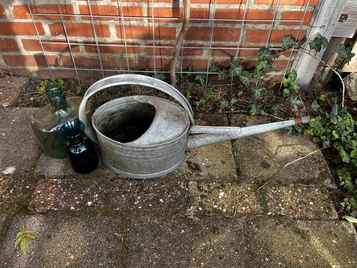 Vintage Zinken Gieter, Tuin en Terras, Gieters, Gebruikt, Metaal, Ophalen
