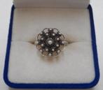 Zilveren antieke Zeeuwse knop ring maat 16 nr.1088, Verzenden, Zilver, Ring