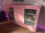 Roze Vintage Vitrinekast Dressoir, Huis en Inrichting, Kasten | Vitrinekasten, Ophalen, Gebruikt, 100 tot 150 cm, 25 tot 50 cm