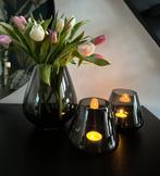 Tasman zwarte vazen, windlichten. Japandi woonaccessoires, Huis en Inrichting, Woonaccessoires | Vazen, Minder dan 50 cm, Nieuw