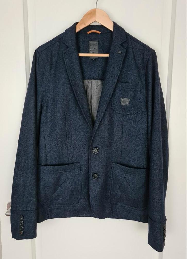 CHASIN' Casual blazer maat M - donkerblauw tweed look,, Kleding | Heren, Kostuums en Colberts, Zo goed als nieuw, Maat 48/50 (M)