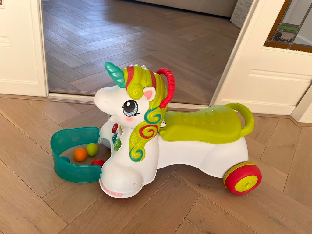 Loopauto babywalker unicorn, Ophalen of Verzenden, Zo goed als nieuw, Loopfiets