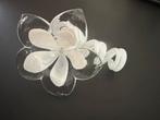 Murano glazen wit bloem met sierlijke krul, Antiek en Kunst, Antiek | Glas en Kristal, Ophalen of Verzenden