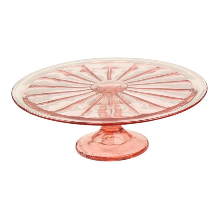 Roze Rosaline Art Deco Taartplateau Gebak Schaal Scailmont, Antiek en Kunst, Antiek | Glas en Kristal, Ophalen of Verzenden