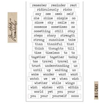 Tim Holtz Idea-ology Sticker Sheet White Big Chat #93192/3 beschikbaar voor biedingen