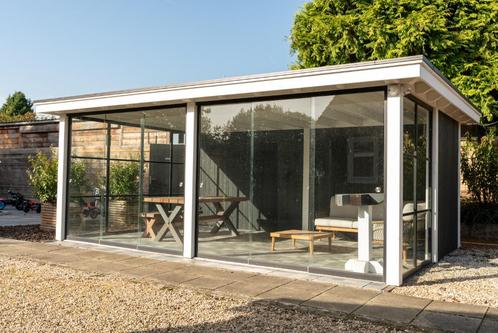 Tuinkamer met industriele glaspui en glazen schuifwanden, Tuin en Terras, Overkappingen, Gebruikt, Veranda, Ophalen