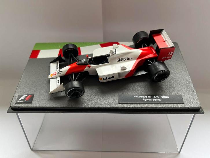 McLaren MP4/4 – Ayrton Senna – 1988 | schaal 1:43, Hobby en Vrije tijd, Modelauto's | 1:43, Zo goed als nieuw, Auto, Overige merken