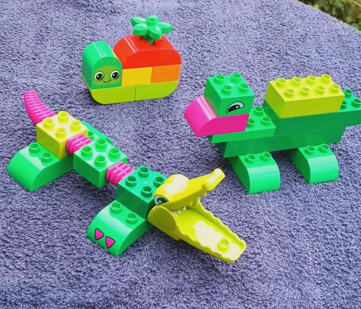 Duplo krokodil 3511en Slak 30218 Compleet, Kinderen en Baby's, Speelgoed | Duplo en Lego, Zo goed als nieuw, Duplo, Complete set