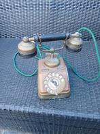 Antieke telefoon☆omstreeks 1920☆ koper met houten handvat., Ophalen