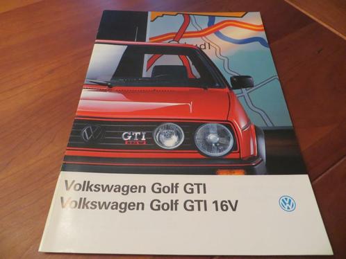 Folder Volkswagen Golf GTi, VW Golf GTI 16V 1988, 1989, Boeken, Auto's | Folders en Tijdschriften, Zo goed als nieuw, Volkswagen