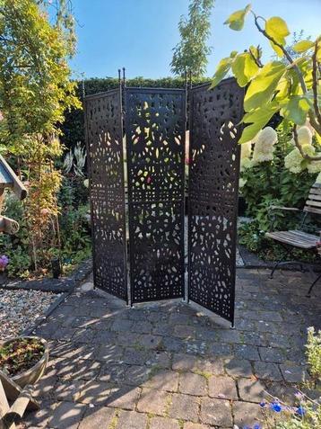 Erg mooi smeedijzerenkamerscherm 3 delen van 42x 168cm beschikbaar voor biedingen